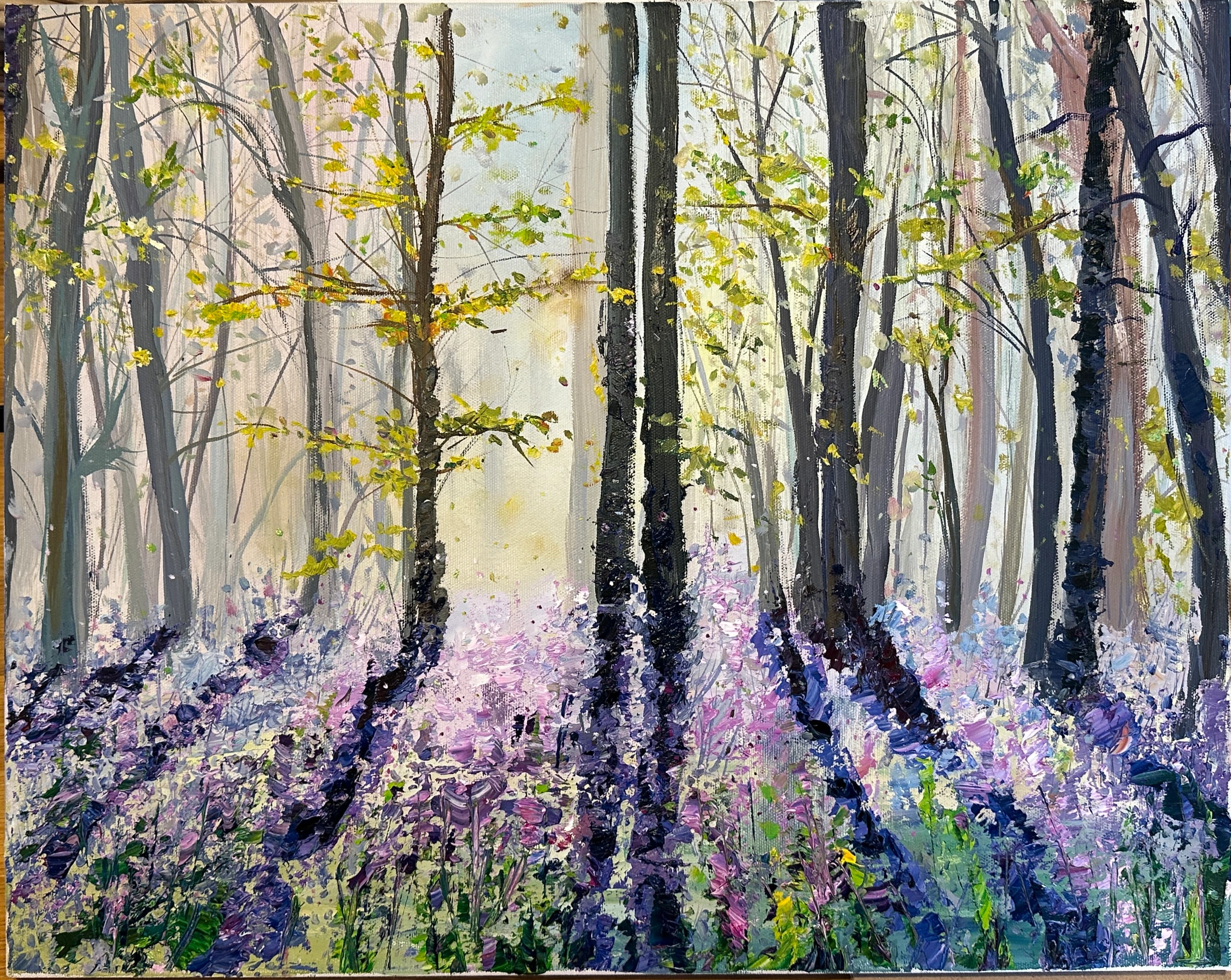 Bluebell Forest Oil Painting Reyhan Uyanik