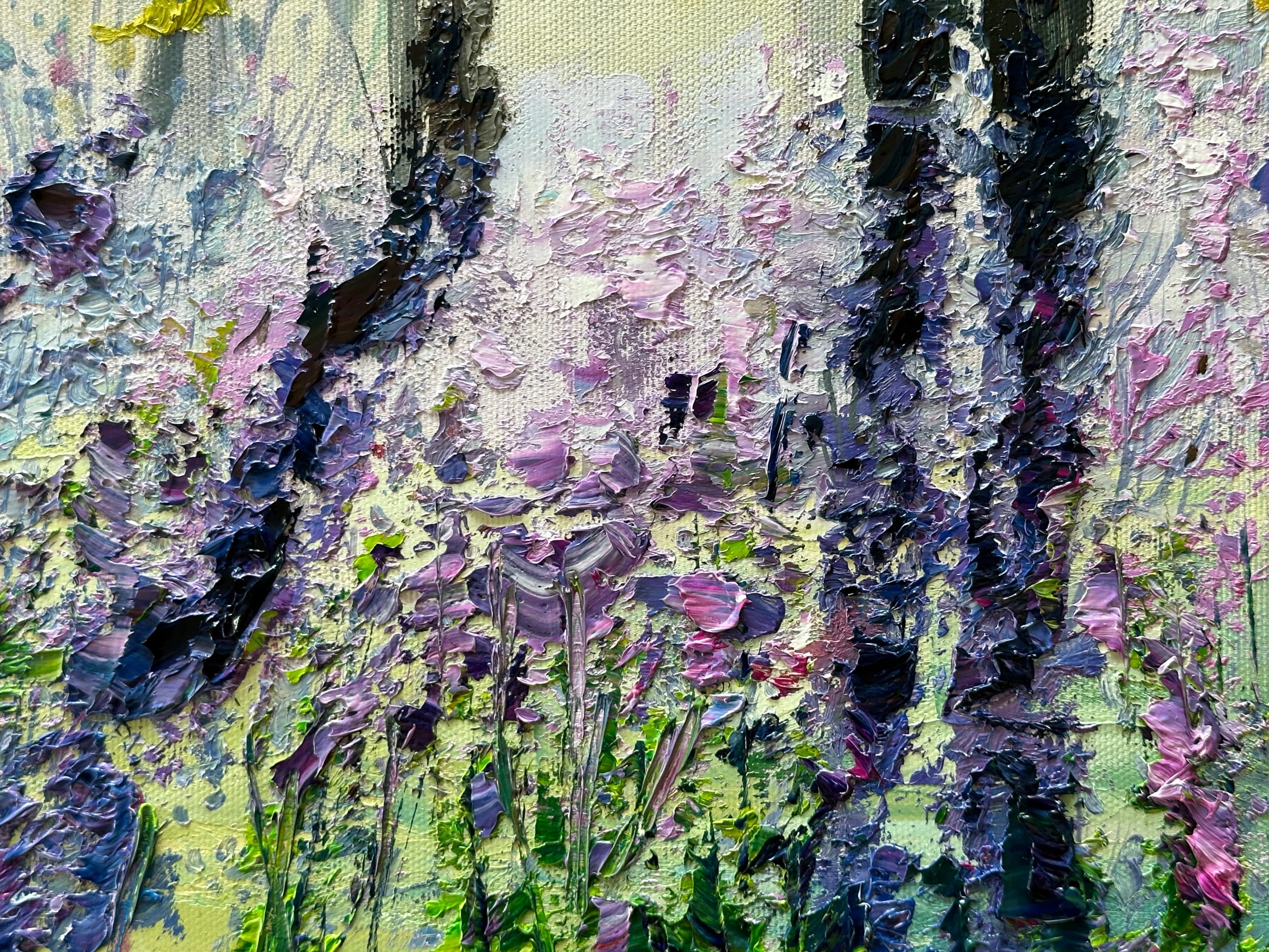 Bluebell Forest Oil Painting Reyhan Uyanik