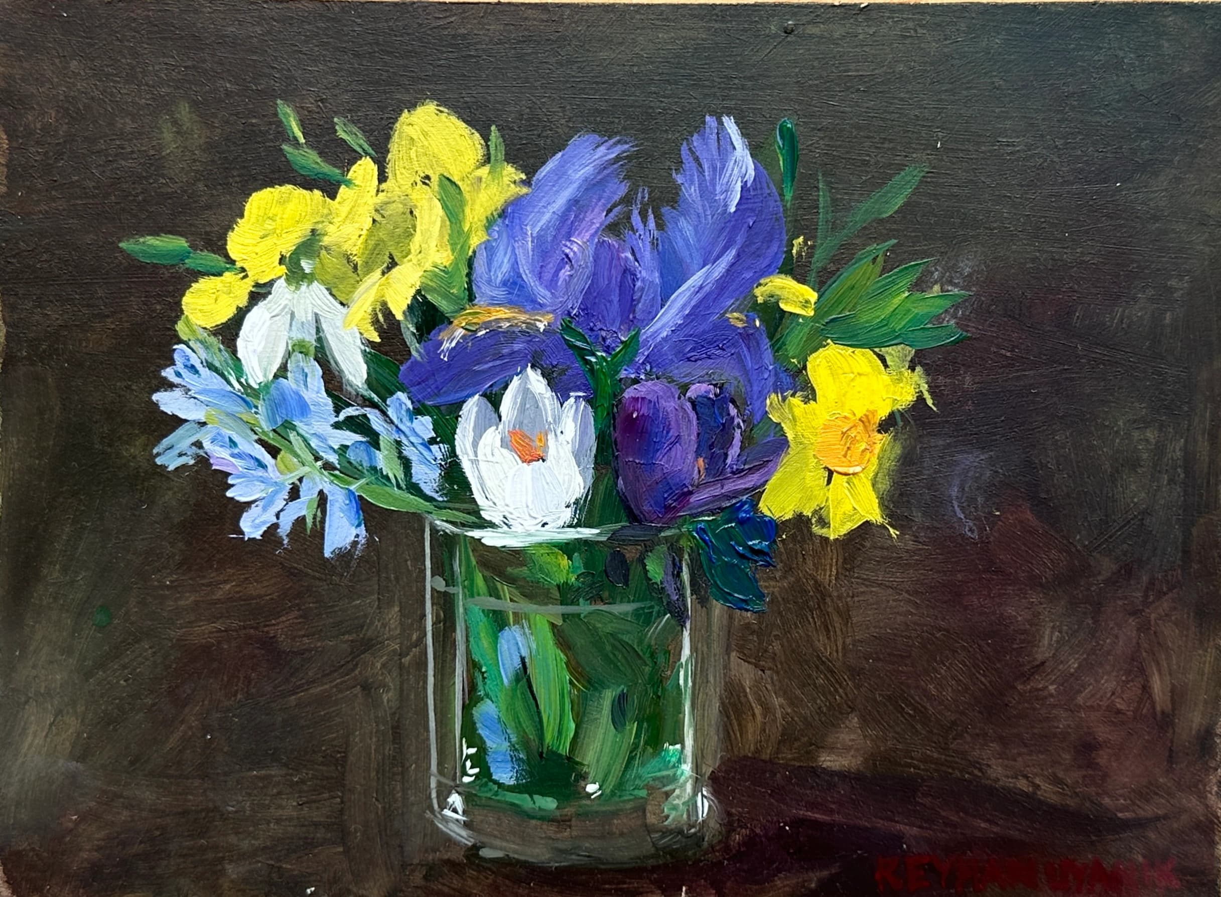 flower still life Oil Painting by Reyhan Uyanik