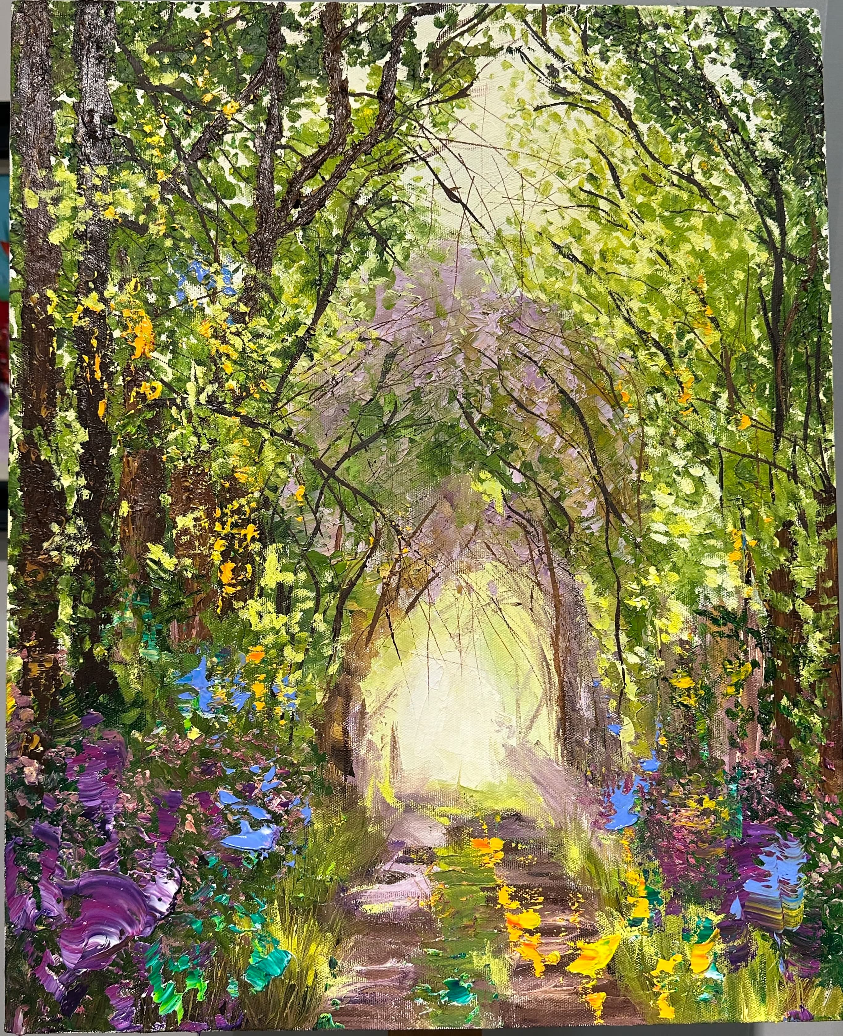 Walking to the light painting